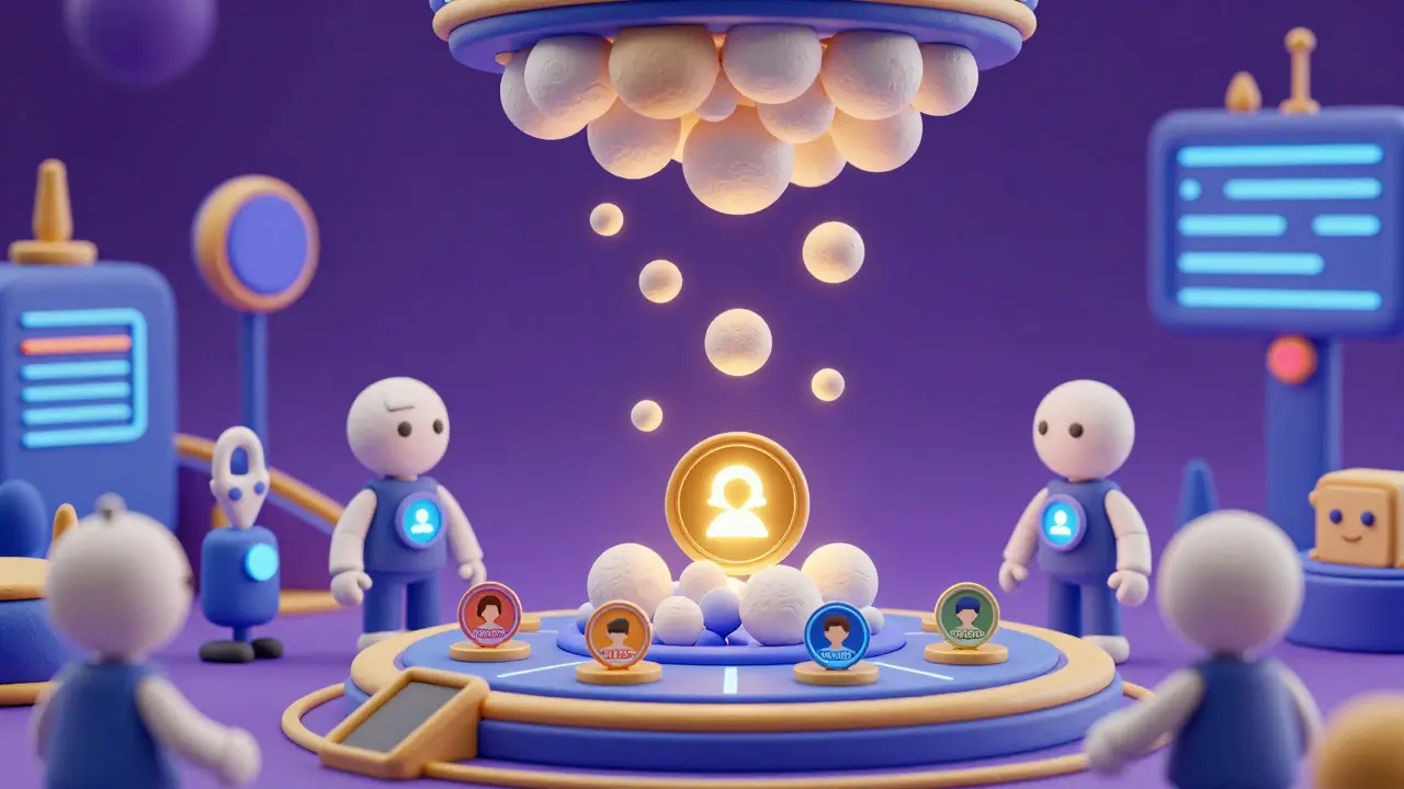 Airdrop orbs rain down only on active users with high ScaleSCORE badges, bots fail to catch them.