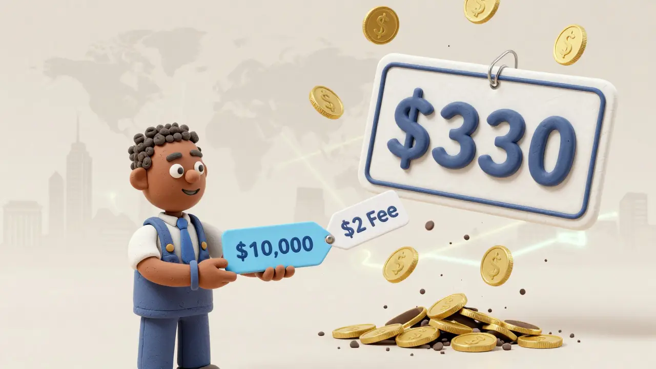 A Nigerian business owner sending ,000 for  fee on Solana, while a 0 Western Union fee crumbles to dust.