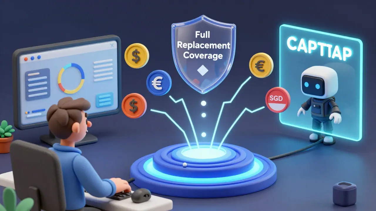 A trader interface showing fiat deposits flowing into a secure crypto exchange hub.