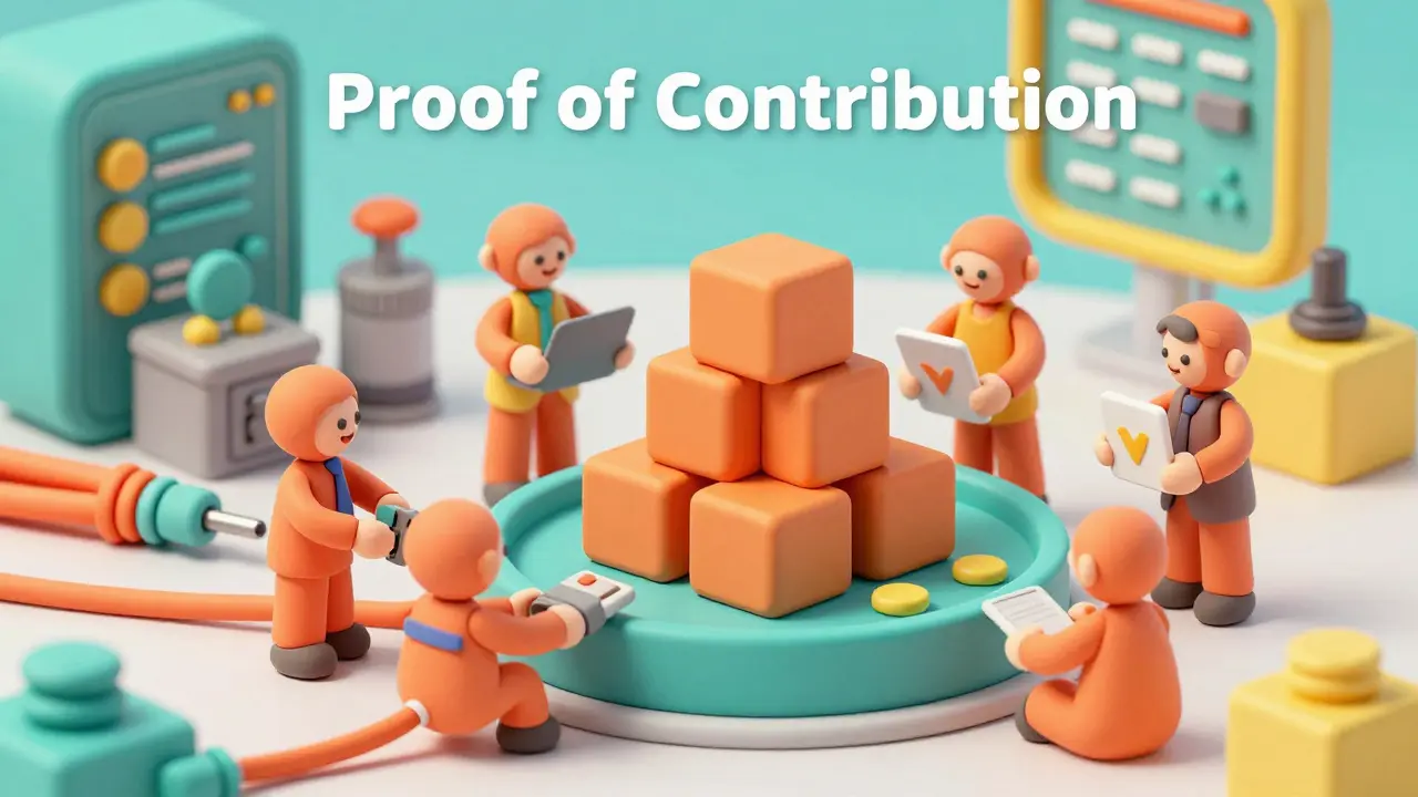 Clay characters performing various tasks like voting and building in a digital factory