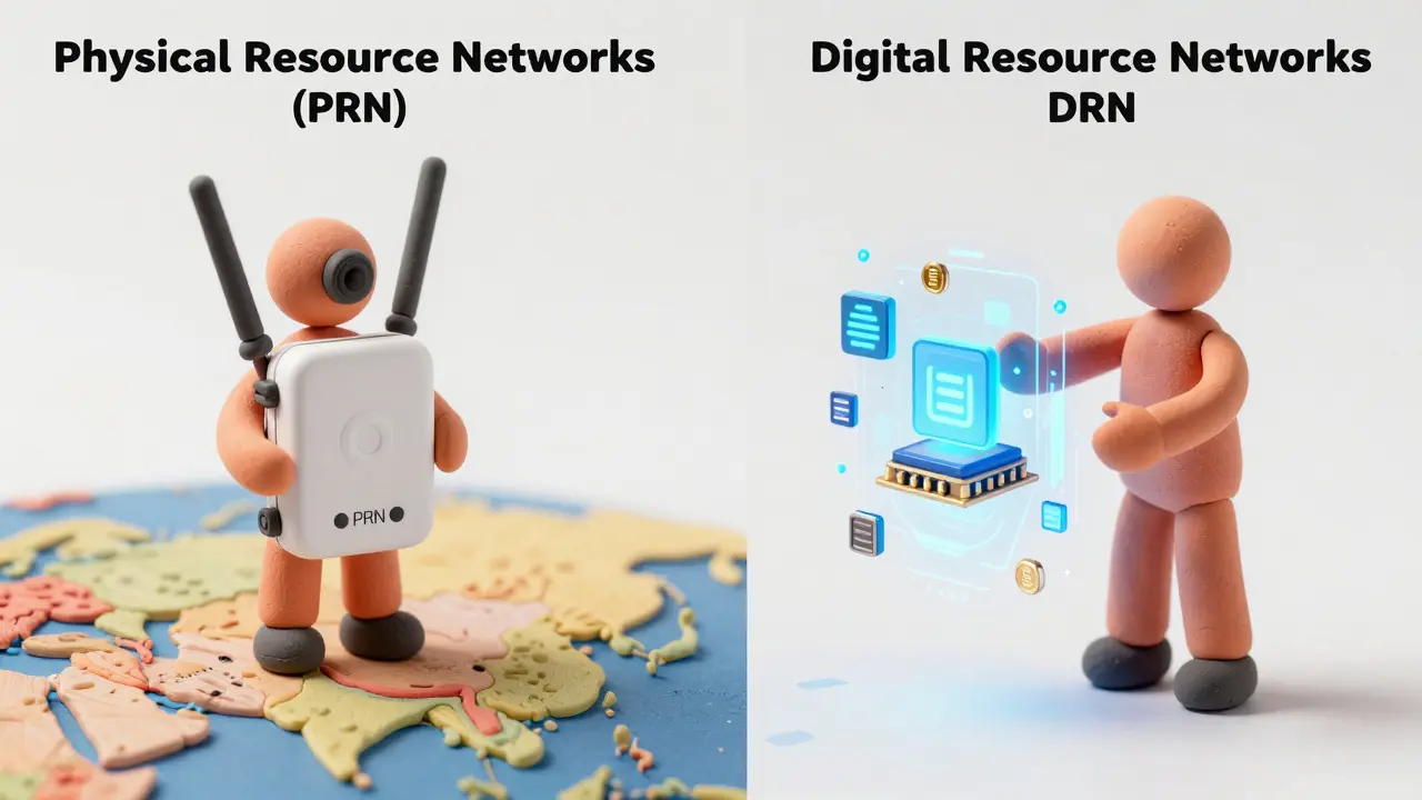 Clay art comparing physical hotspots vs digital computing resources