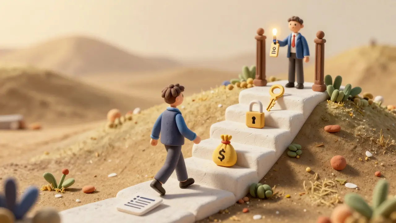 Clay artist walking a path of compliance steps to get a license