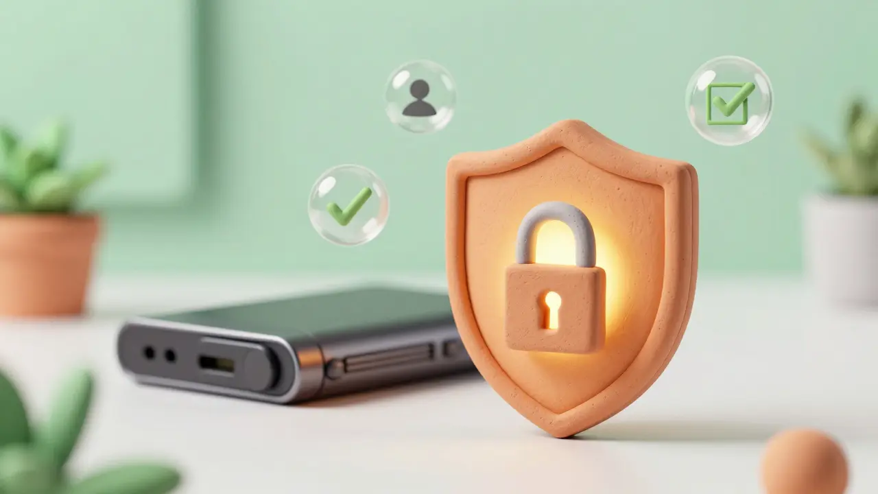 Clay shield protecting a hardware wallet from cyber threats