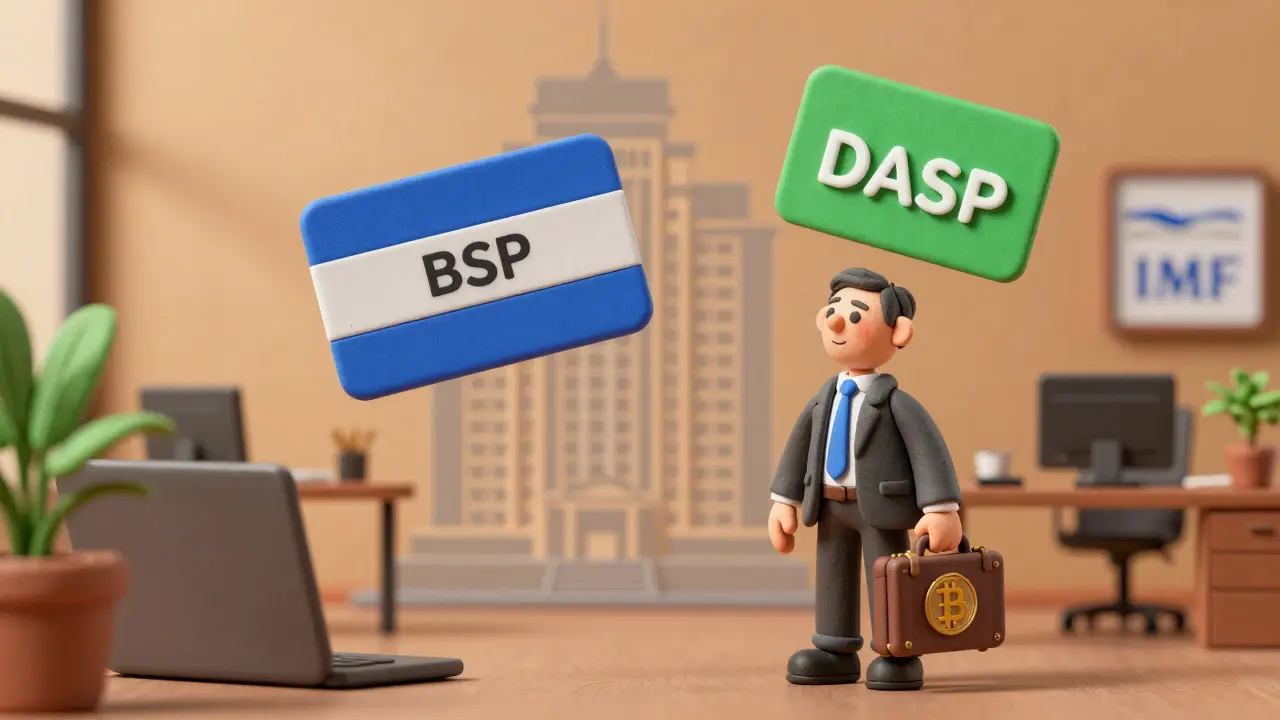 Investor choosing between BSP and DASP licenses in clay style
