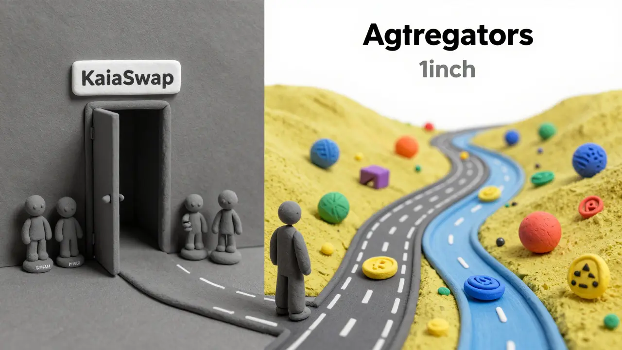 User choosing between narrow niche DEX and broad aggregators