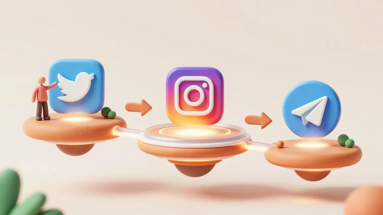 Clay art showing future roadmap integrating multiple social apps