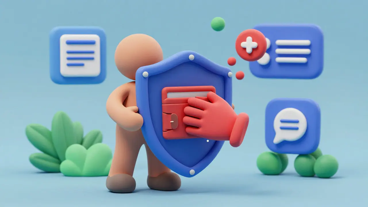 Clay character holding a shield against a malicious hand, representing crypto security.