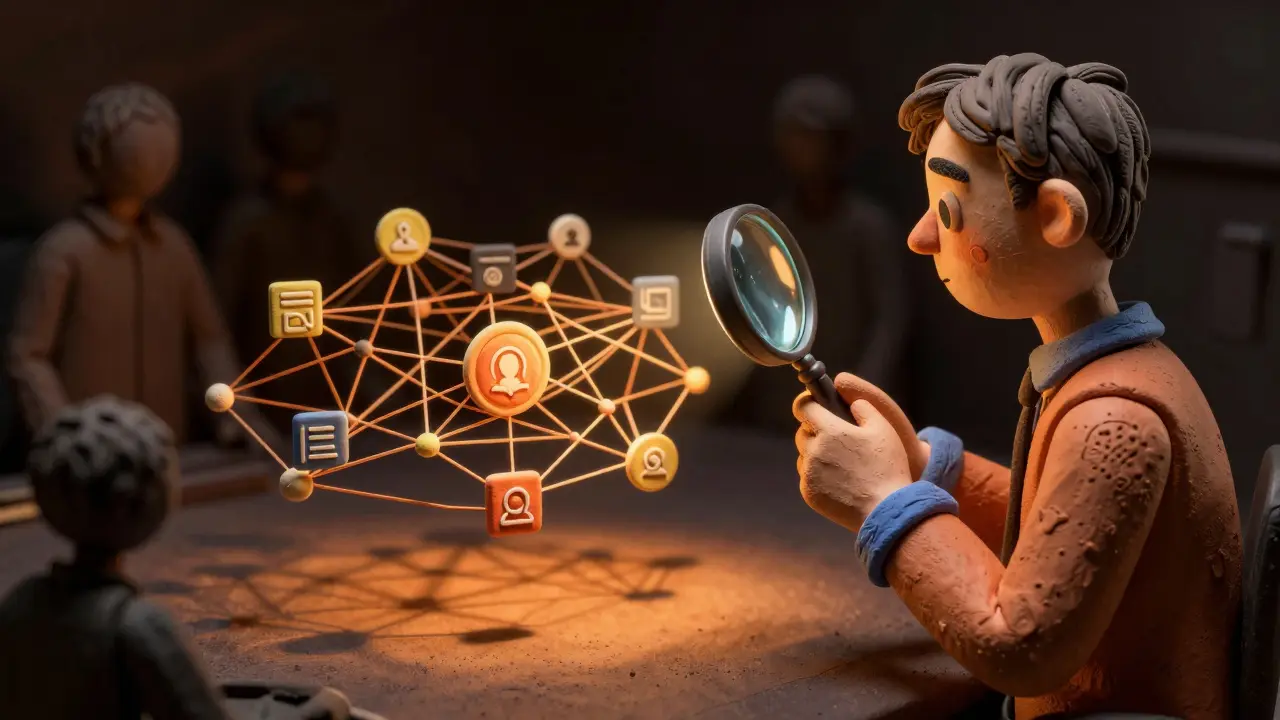 Clay render of investor checking risky crypto contract