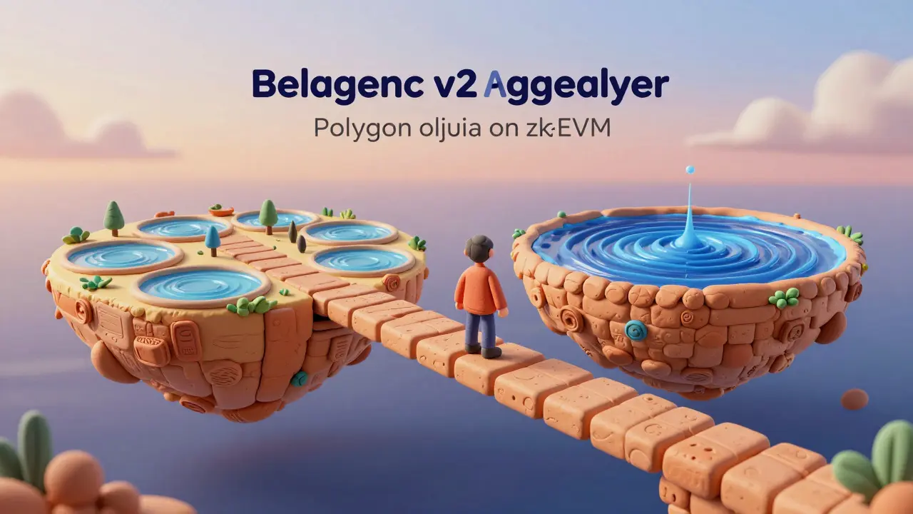 Clay character on bridge connecting fragmented pools to unified liquidity
