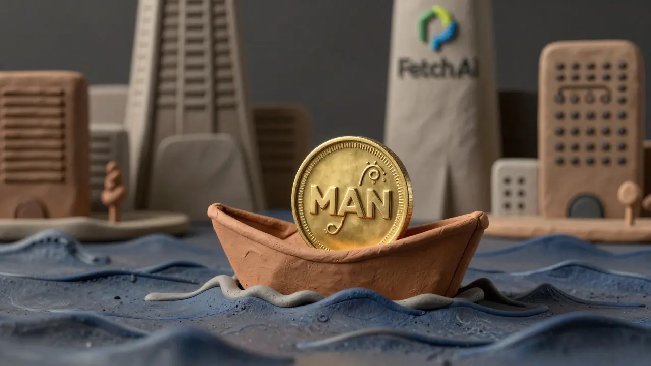 Clay illustration of small crypto asset facing market risks