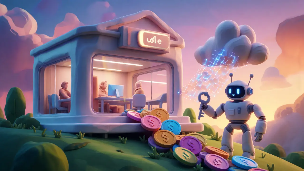 Clay illustration of secure crypto exchange building