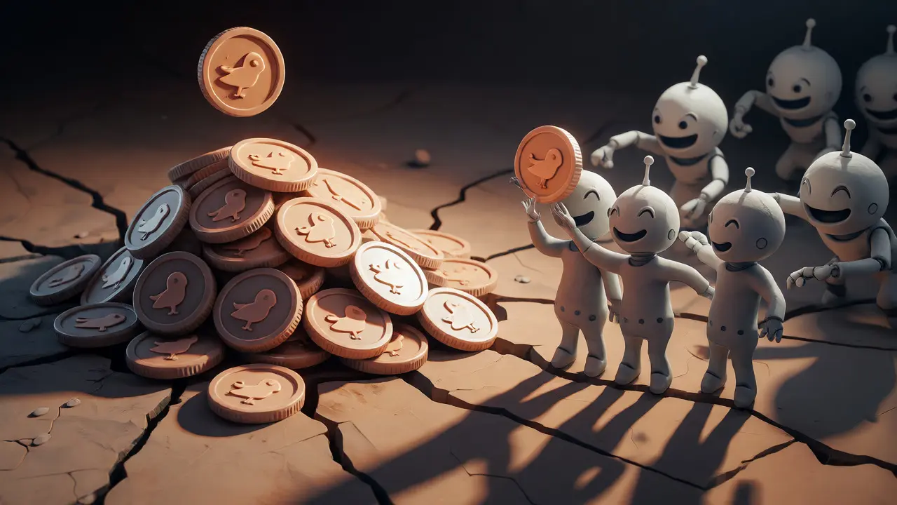 Deflationary concept showing tokens burning in a vortex while users hold onto value.